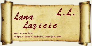 Lana Lazičić vizit kartica